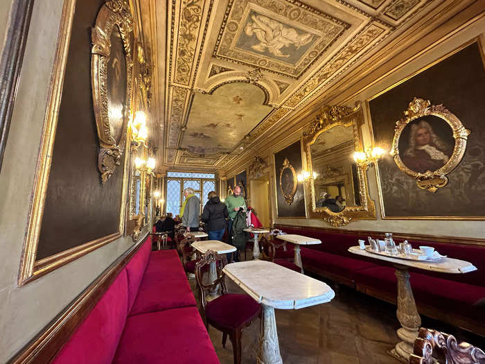 I could see why the café remained so popular, even 300 years later — its picturesque interior was perfect for photos.