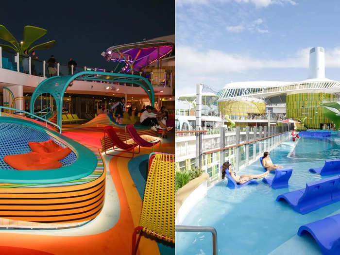 3. Nearby, the ship’s take on a traditional pool deck is filled with photo-worthy amenities.