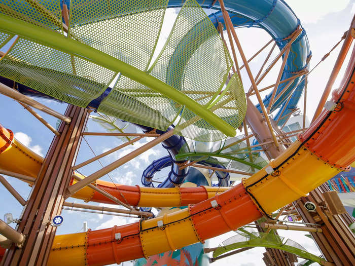 2. At this point, we’ve all seen photos of the ship’s colorful waterpark.