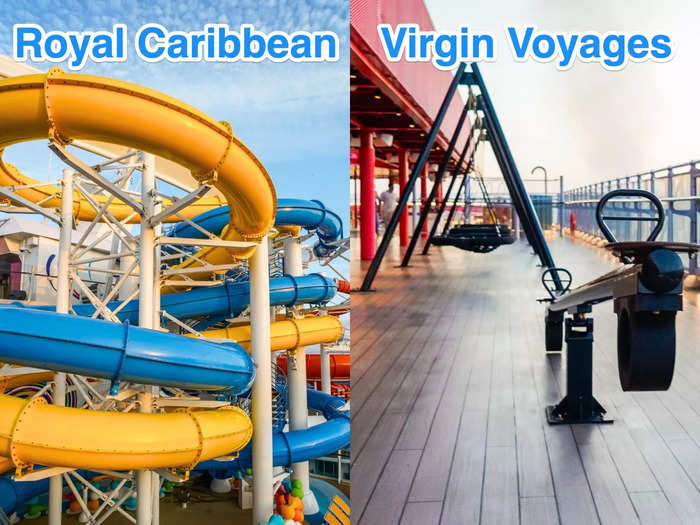 Royal Caribbean had seemingly endless activities for kids, while Virgin Voyages had unique activities for adults. 