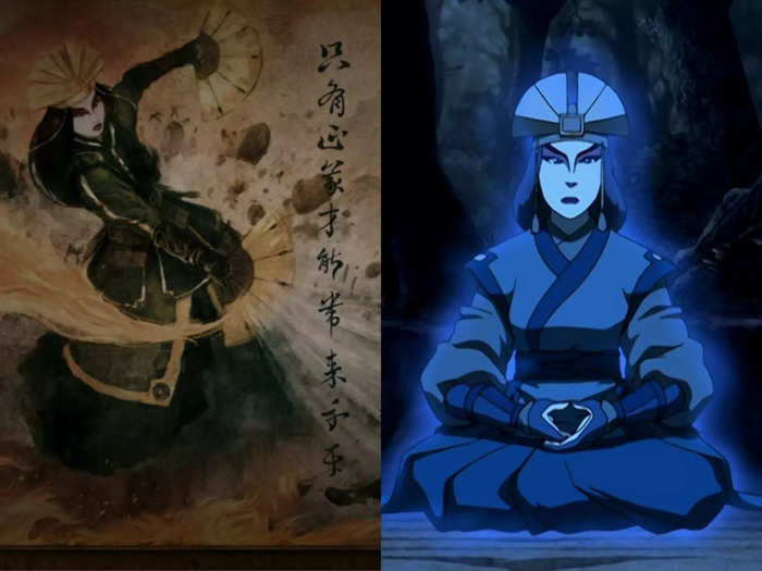 Katara repeats one of Kyoshi’s bits of wisdom while studying the previous Avatar.