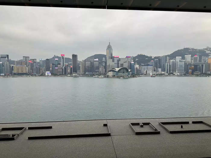Our room had a breathtaking view over the Hong Kong skyline and Victoria Harbor.