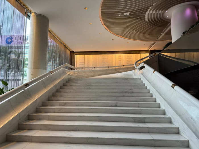 Although most of the hotel has been redone, the marble staircase is from when the hotel opened in the 1980s.