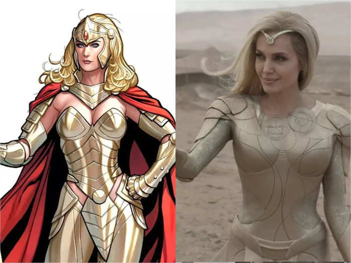 In the MCU, the Greek warrior goddess Athena is apparently inspired by Angelina Jolie