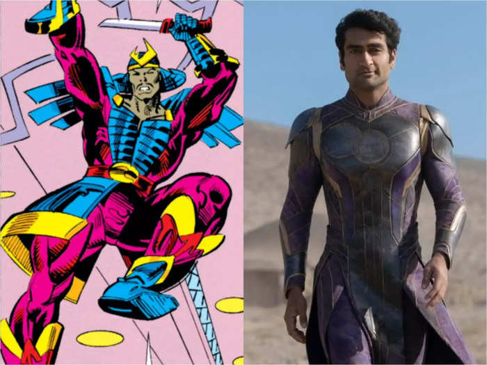 A fan-favorite Eternal is Kingo, played by Kumail Nanjiani, who basically creates cosmic finger guns. In the comics, Kingo is Japanese, while the MCU version is a Bollywood movie star.