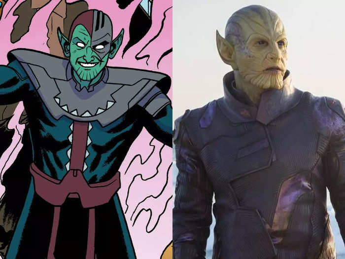 Talos, as played by Ben Mendelsohn, started off as (we thought) an antagonist in "Captain Marvel," but became a close ally to Nick Fury until his death in "Secret Invasion." He