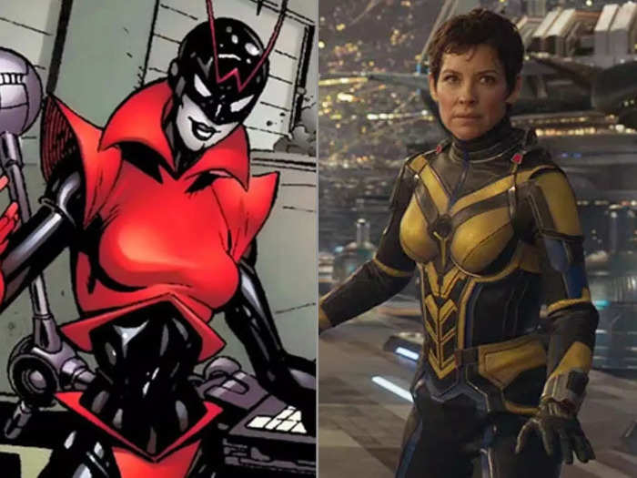 In the comics, Hope Pym is the villain known as the Red Queen. In the MCU, Hope van Dyne takes on the superhero mantle of the Wasp from her mother and is played by Evangeline Lilly.