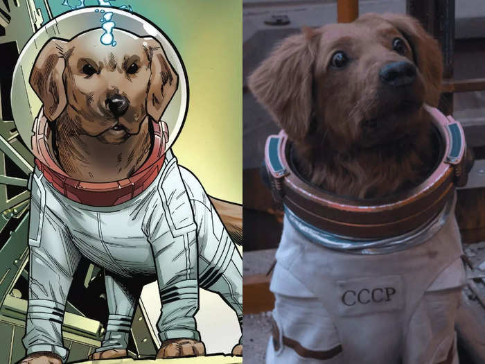 Another new member of the team is Cosmo the Space Dog, voiced by Maria Bakalova.