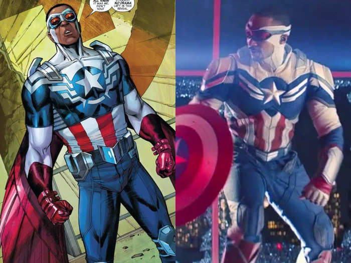 ... leading him to be chosen as the new Captain America. He debuted the look, which is way more accurate to the comics, in the Disney+ series "The Falcon and the Winter Soldier."