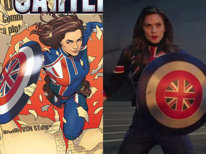 Atwell has also played an alternate version, or variant, of a powered-up Peggy Carter in "What If...?" and "Multiverse of Madness" called Captain Carter.