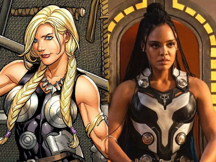 Valkyrie, played by Tessa Thompson, is now the King of Asgard after joining up with Thor as part of the "Revengers."