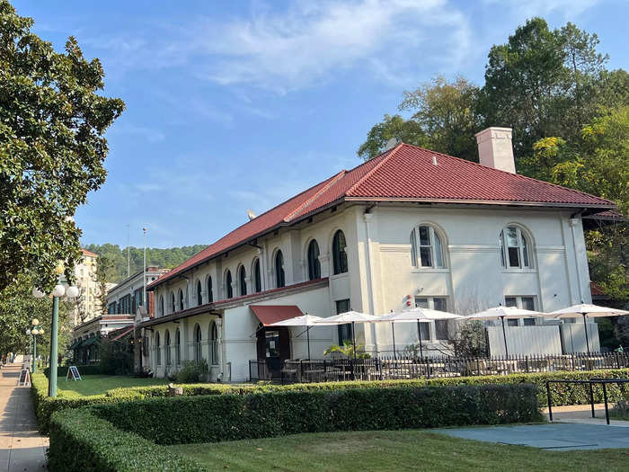 One of the bathhouses now operates as a hotel.