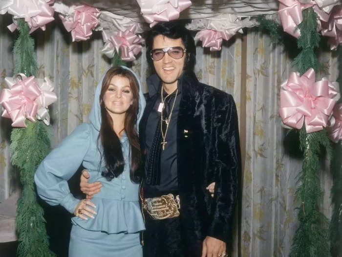 1969: Elvis returns to the stage with a new motto: TCB, which stands for taking care of business. According to Priscilla, she was the one who designed the iconic lightning-bolt logo.