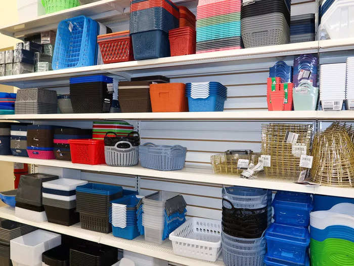 Cheap-looking plastic organizers don