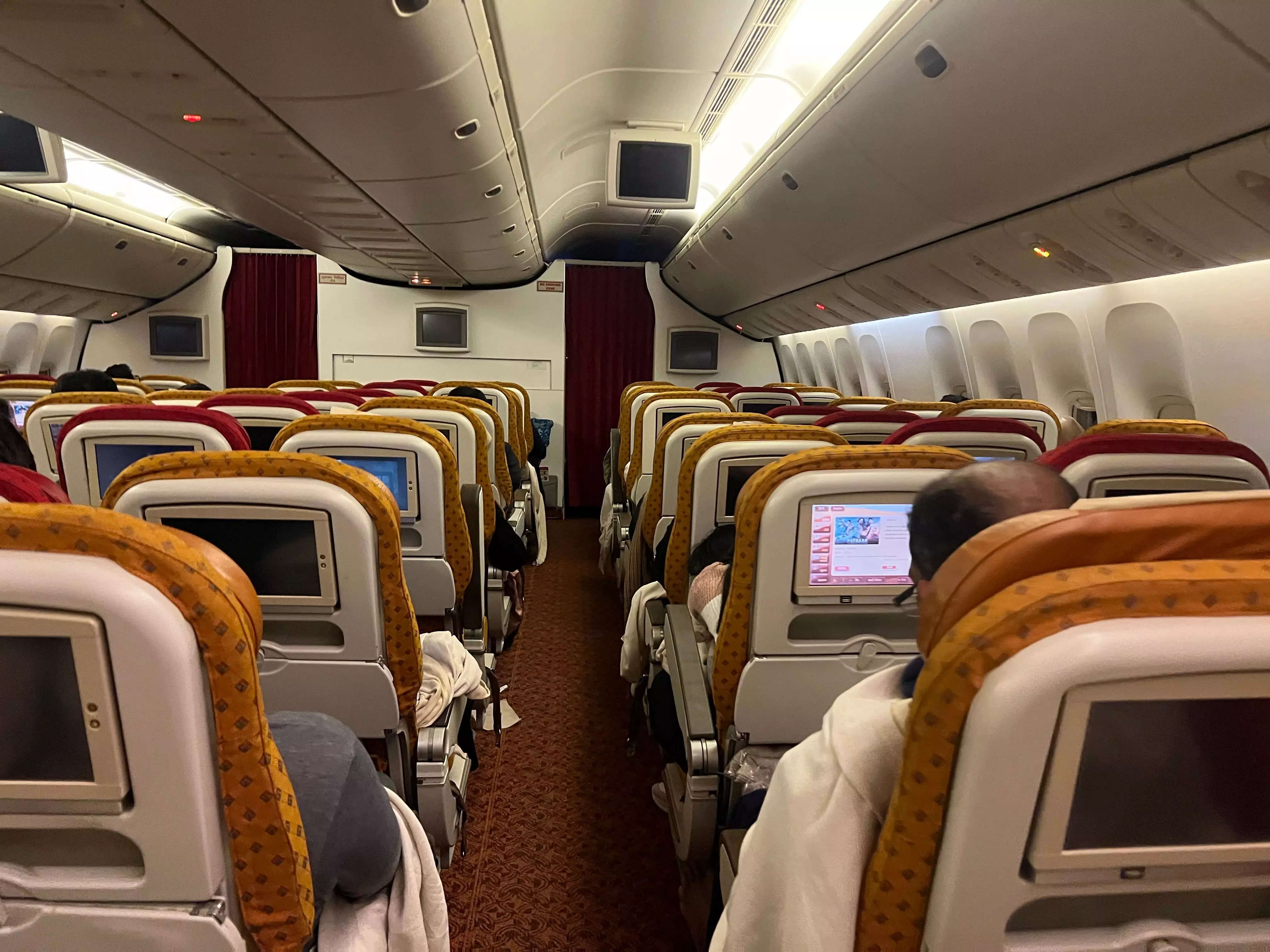 Air India economy cabin.
