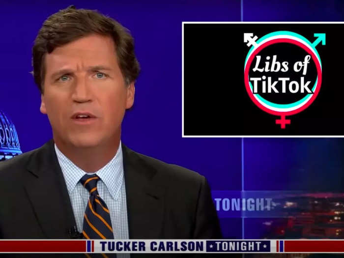 Libs of TikTok was created in April 2021 and quickly found a supporter in Tucker Carlson.