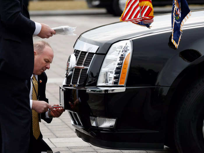 On Inauguration Day, Secret Service agents change the car