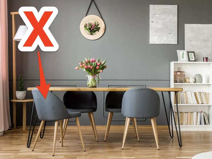 Skip purchasing low-back dining chairs.