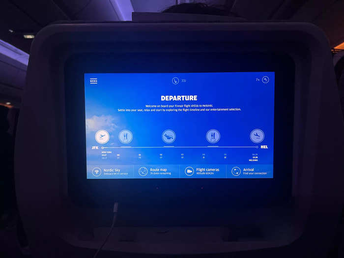 There is also a 12-inch seatback screen with a USB port, though I noticed it did not adjust up or down when the seat in front was reclined.