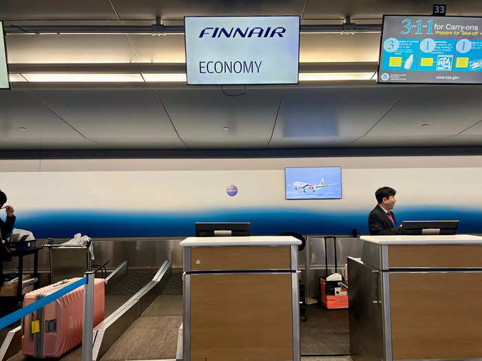 While I only had a carry-on, I first went to Finnair