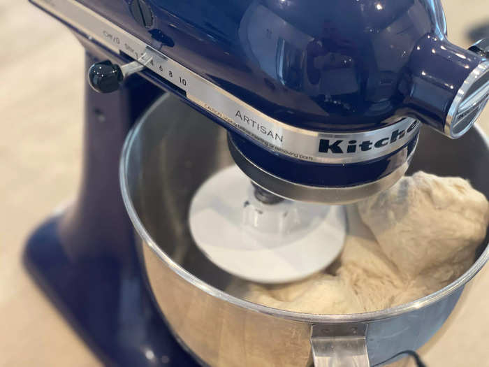 Form a base dough and gradually add all the flour.