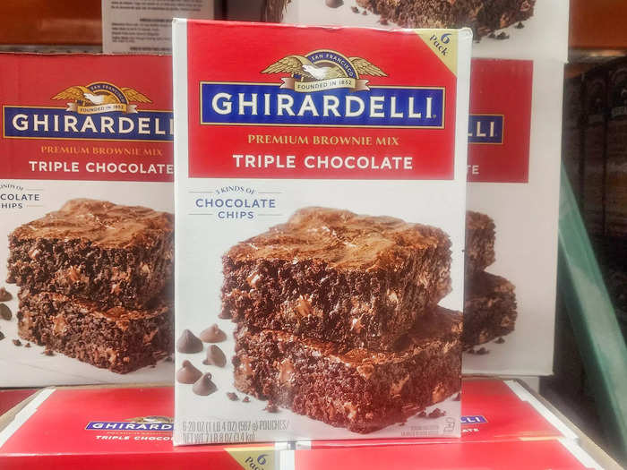 Ghirardelli triple-chocolate brownies bake beautifully in the air fryer.