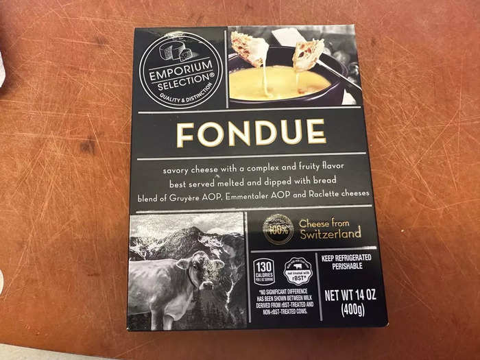 The Emporium Selection fondue let me down.