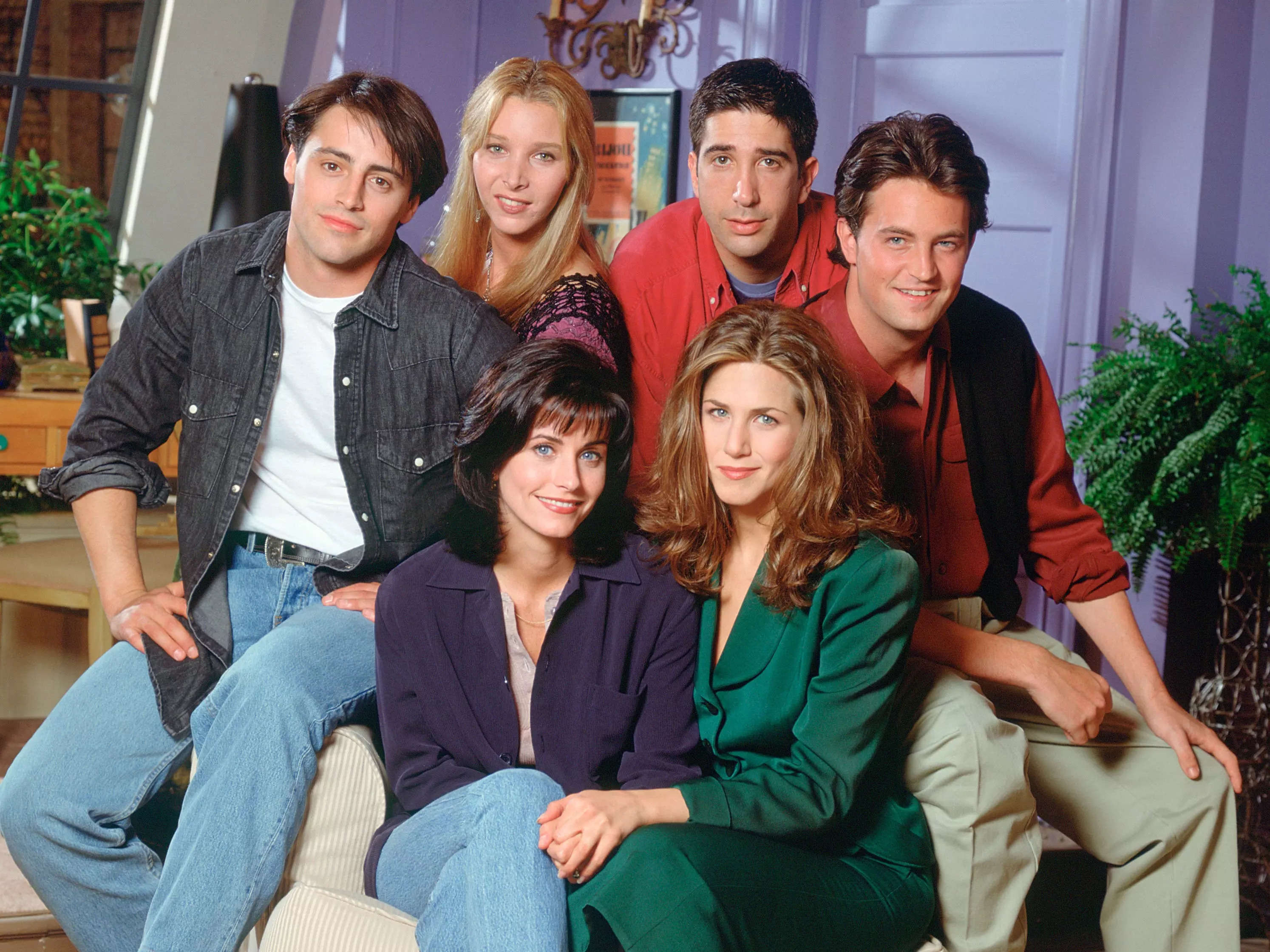 Actors clockwise from bottom left, Courteney Cox as 