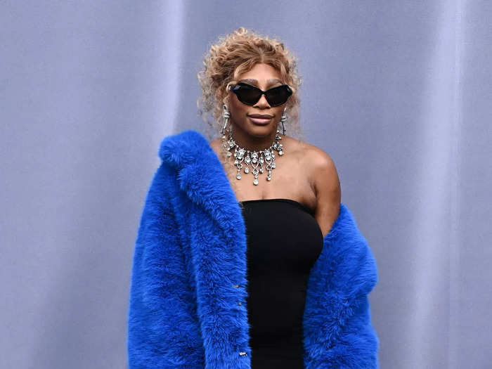 Serena Williams oozed glamour at the Balenciaga runway show.