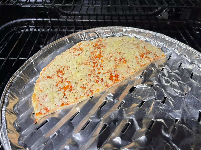 I was excited to see how a frozen pizza would taste on the grill.