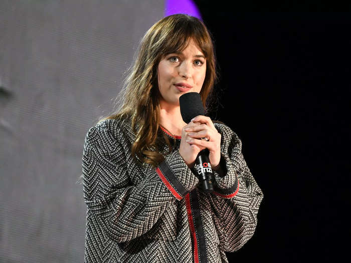 September 2018: Martin supports Johnson as she spokes at the Global Citizen Festival in New York City.