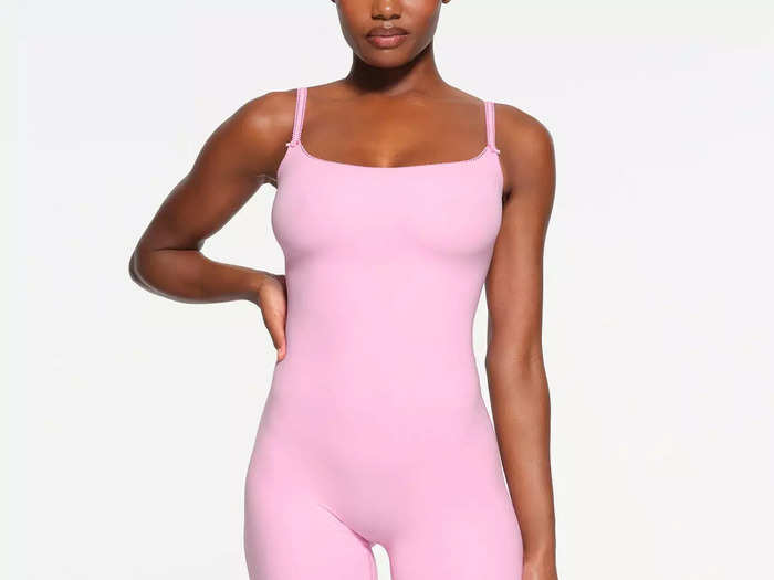 This pink Skims one-piece costs $68.