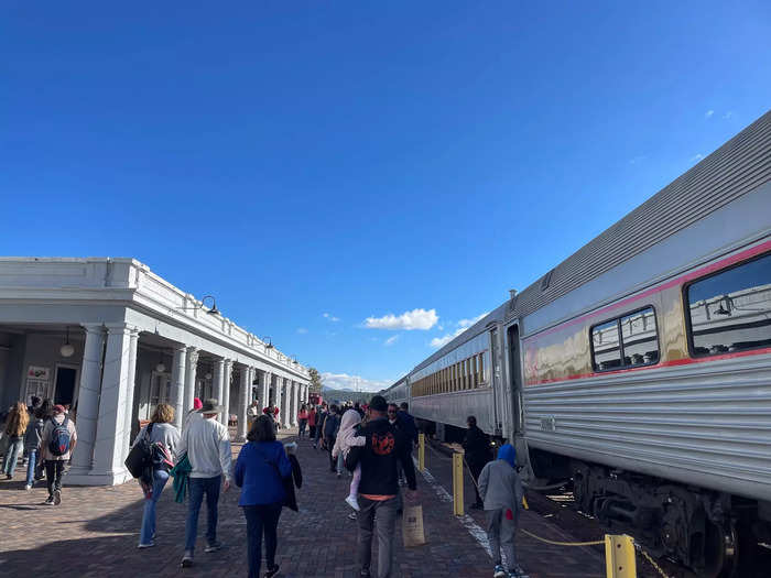 After the show, I found my coach car and boarded the train. At 9:30 a.m., we were off to the Grand Canyon. 