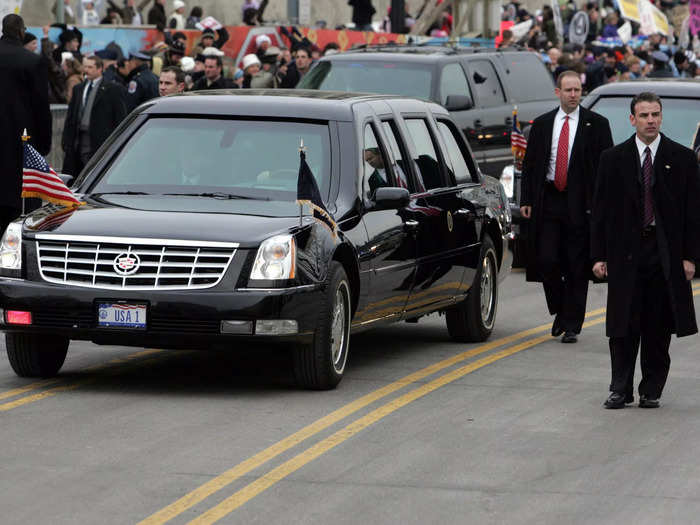 At the 2005 inauguration, President George W. Bush rode in a 2006 Cadillac DeVille Touring Sedan, or DTS.