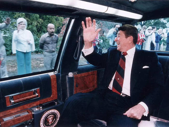 In 1983, the Reagan administration switched from Lincoln cars to Cadillacs.