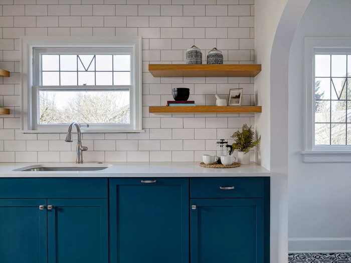 Painted kitchen cabinets usually look "too good to be true" in pictures.