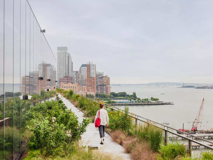 The new office overlooks the Hudson River. 