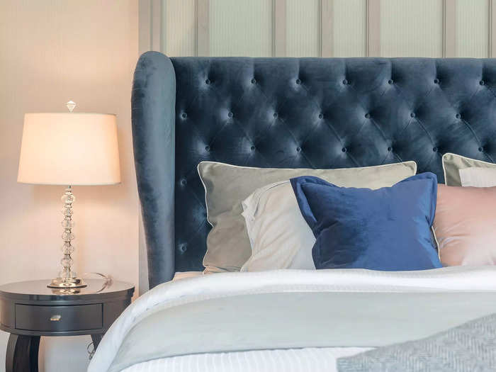 A luxe headboard can totally transform your bed