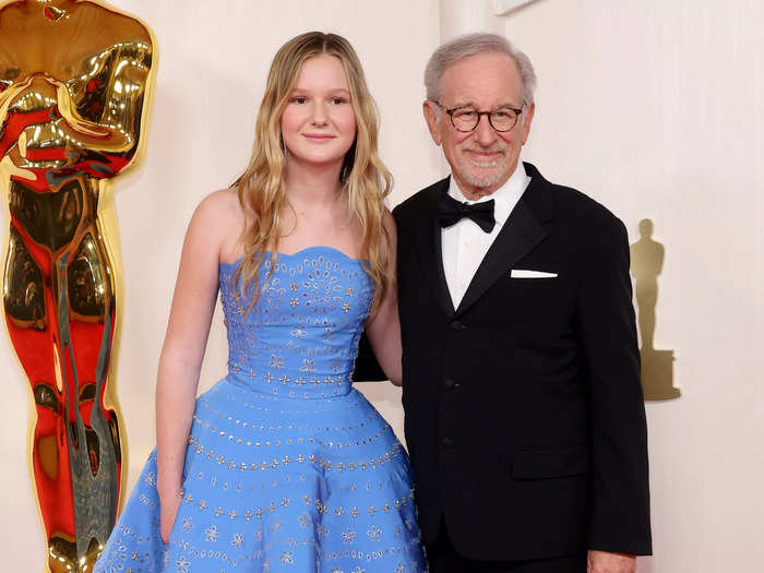Steven Spielberg should win "Grandpa of the Year" for bringing his step-granddaughter, Eve Gavigan, to the Oscars.