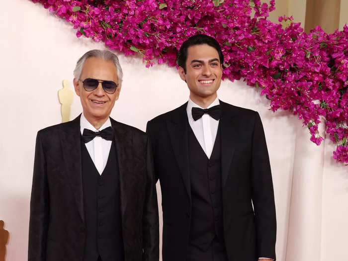 Esteemed singer Andrea Bocelli performed with his son, Matteo Bocelli.