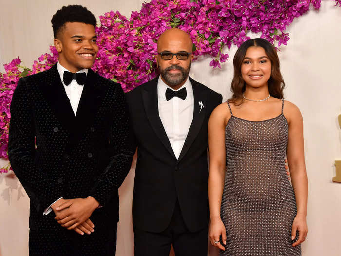 First-time Oscar nominee Jeffrey Wright brought his children, Elijah and Juno.