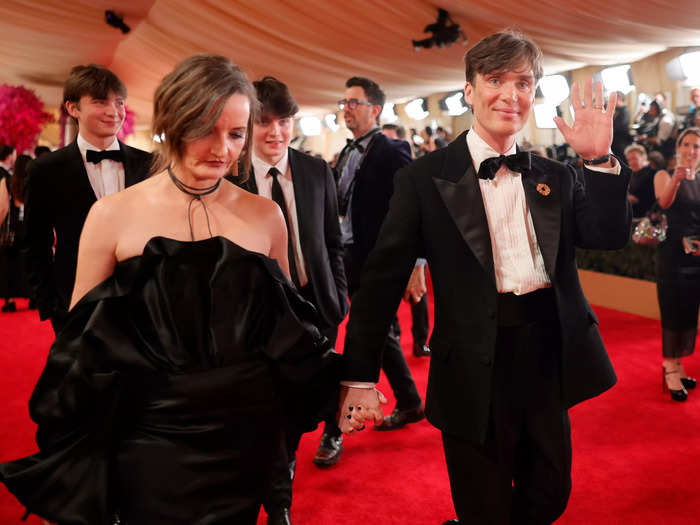 Best actor winner Cillian Murphy attended the Oscars with his wife and teenage sons.