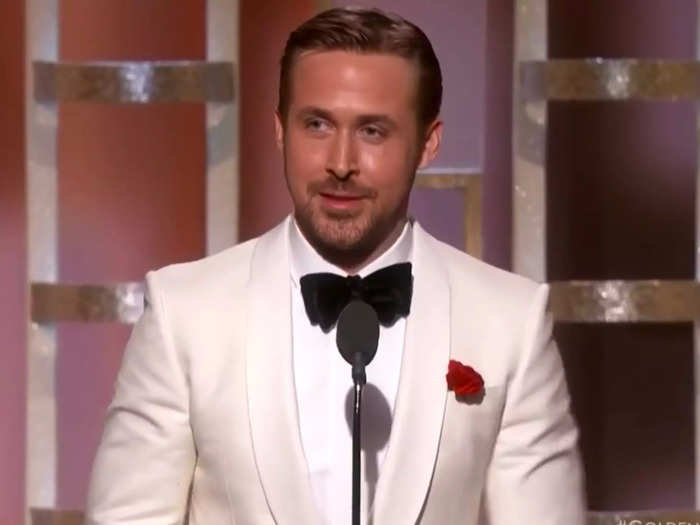 January 2017: Gosling wins a Golden Globe award and dedicates it to Mendes.