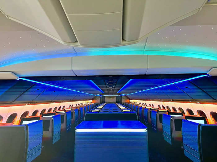 Meanwhile, Boeing has also created a unique lighting system to portray different scenes, like a sunset and even the Northern Lights.