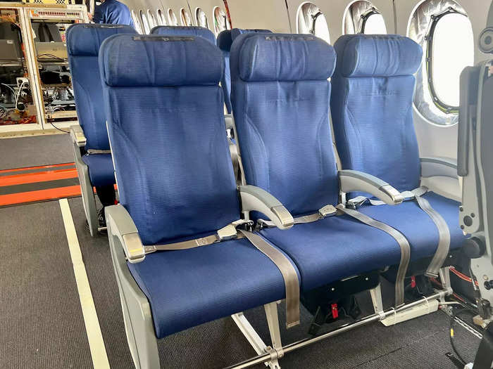 There is also some non-test-related equipment, like the few rows of passenger seats that engineers use when traveling.