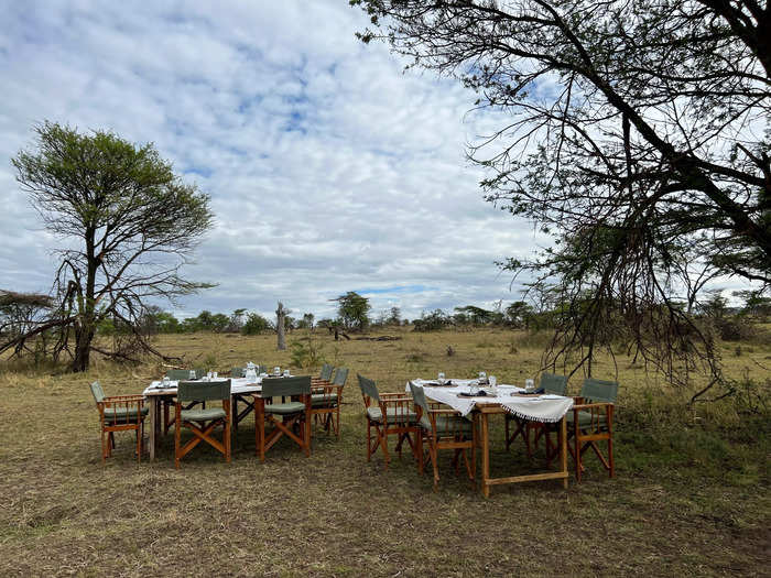 One morning, we had a special breakfast on the plains.