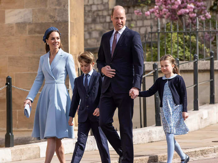 April 17, 2022: William and Kate attended Easter services with their two very grown-up-looking oldest children, Prince George and Princess Charlotte.