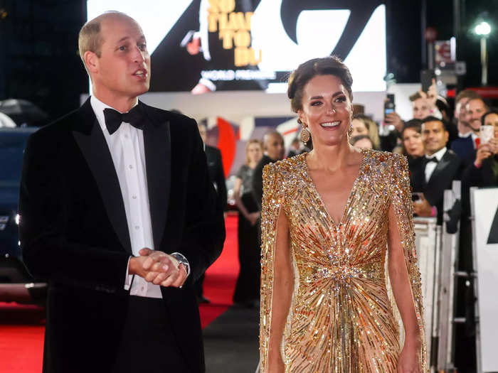 September 28, 2021: William and Kate dazzled at the "No Time to Die" premiere in London.