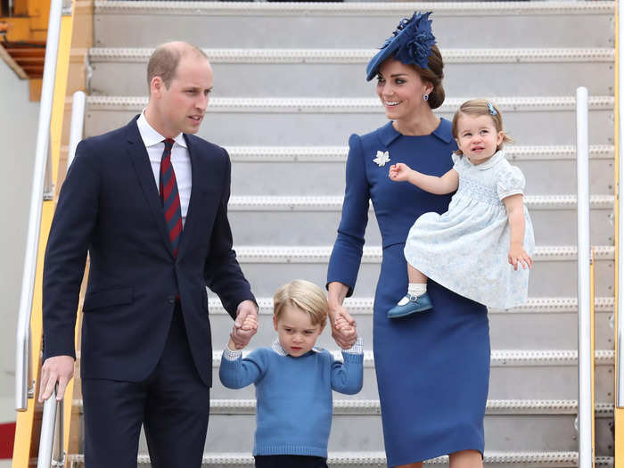 September 2016: Later that year, they made their first royal tour as a family of four, spending eight days in Canada.