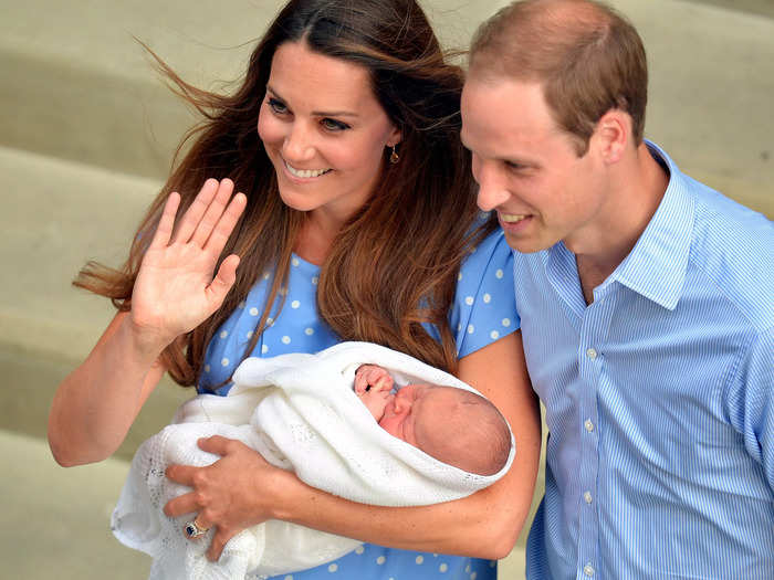 July 23, 2013: Prince George made his very first public appearance. He was one day old.